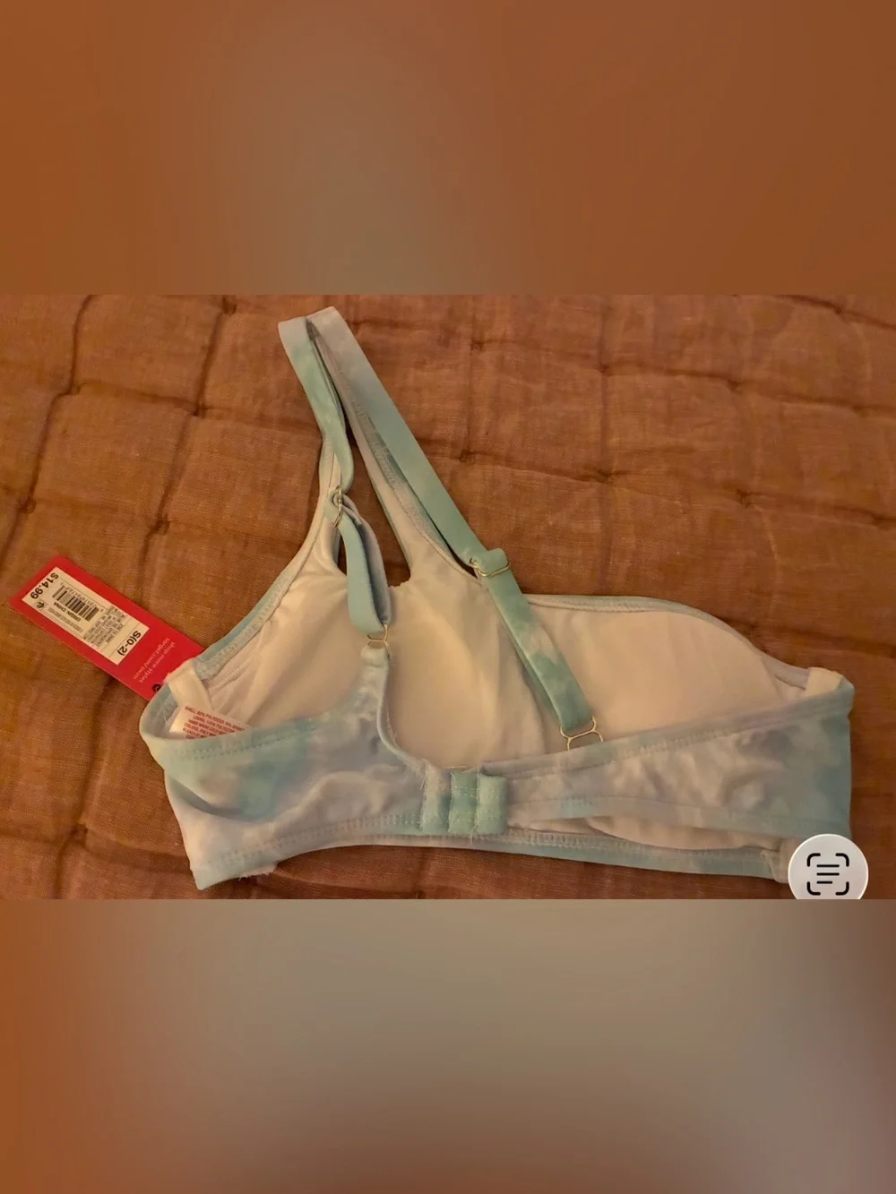 Juniors One Shoulder Side Wire Bralette Bikini Top Xhilaration Small 0-2